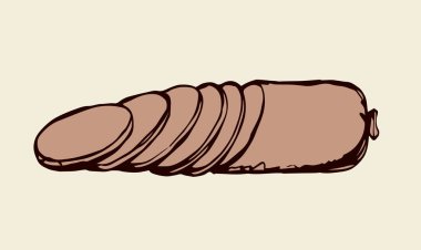 Sosis. Vektör çizim
