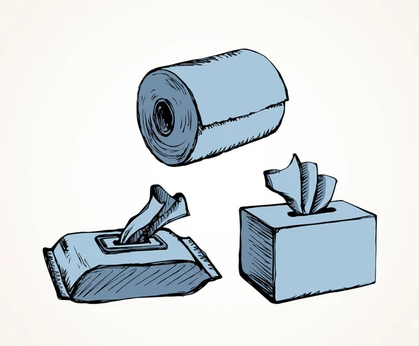 Toaletní papír. Vektorové kreslení — Stockový vektor