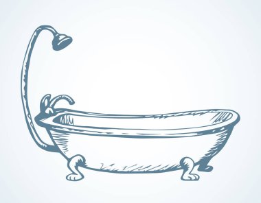 Banyo. Vektör çizim simgesi işareti