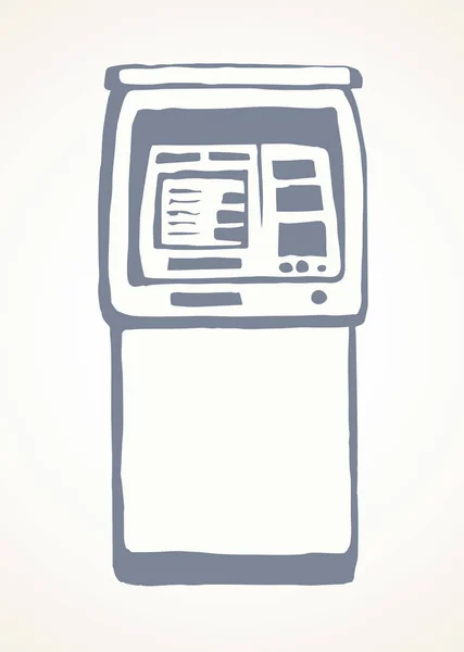 Icono del dispositivo ATM. Dibujo vectorial — Vector de stock