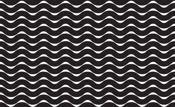 黑色矢量无缝波浪线模式 — 图库矢量图片