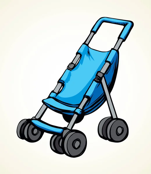 Baby carriage. Vector drawing icon — Stock Vector