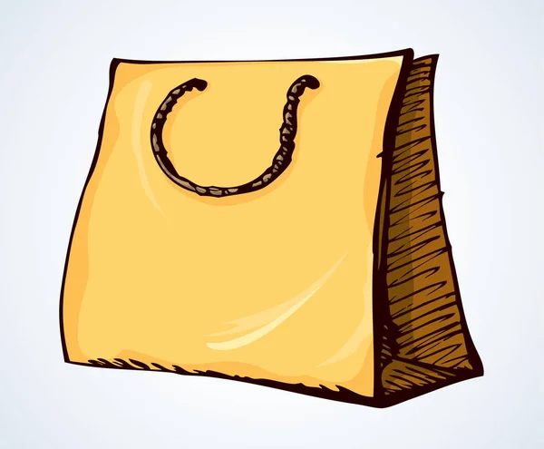 Sac en papier pour faire du shopping. Dessin vectoriel — Image vectorielle