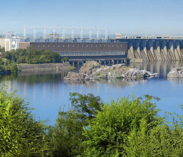 Dnieper hydroelectric station in Zaporozhye — Stock Photo, Image