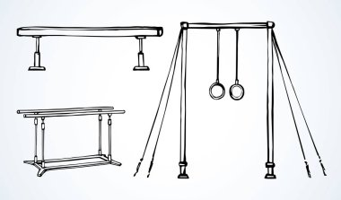 Jimnastik barlar. Vektör çizim