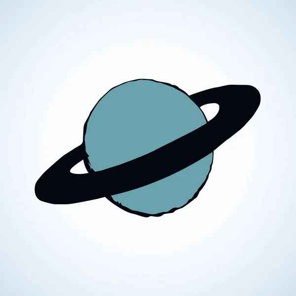 Saturno. Dibujo vectorial — Archivo Imágenes Vectoriales