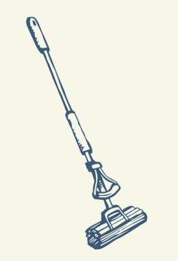 Temizlik için paspas. Vektör çizimi