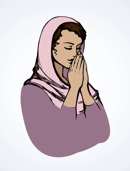 Διανυσματική εικόνα του ατόμου που προσεύχεται — Διανυσματικό Αρχείο