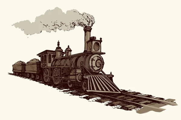 Ilustração vetorial. Locomotiva —  Vetores de Stock