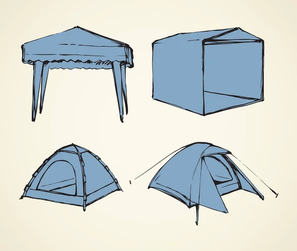 Tent. Vector tekening — Stockvector