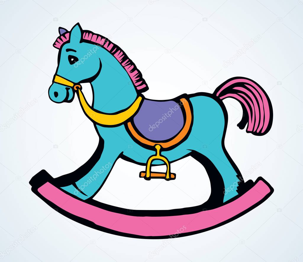 Line cute craft decorative saddle seat swing object on light backdrop. Outline black ink hand drawn flat pictogram emblem design in modern art doodle print style pen on paper text space. Closeup view