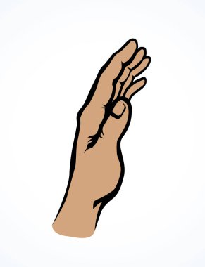 Parmak ile işaret etmek. Vektör çizim