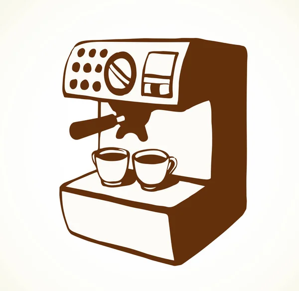 Cafetière. Dessin vectoriel — Image vectorielle