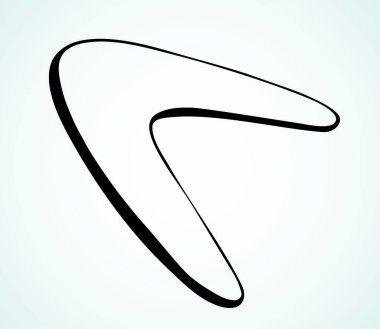 Bumerang uçuyor. Vektör çizimi