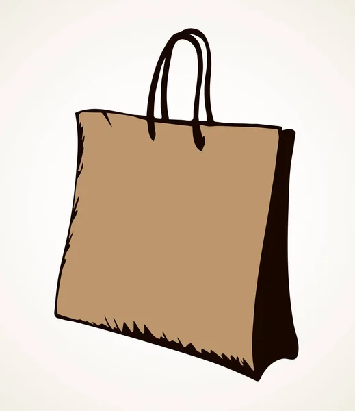 Sac en papier pour faire du shopping. Dessin vectoriel — Image vectorielle