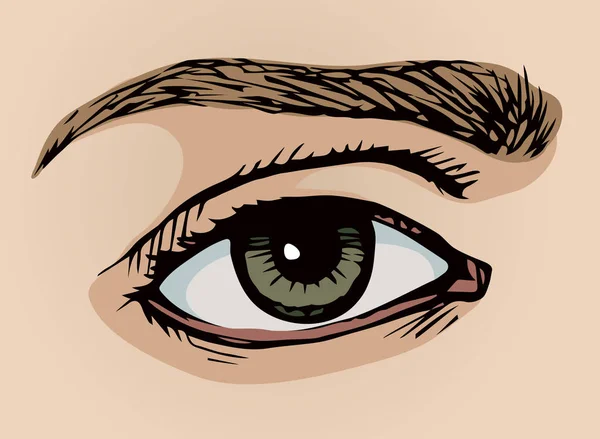 Eye. Vector drawing icon sign — Stock Vector
