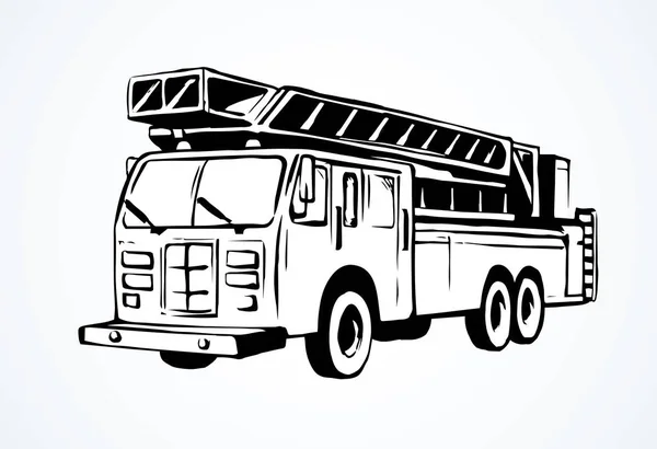 Camion dei pompieri. Disegno vettoriale — Vettoriale Stock