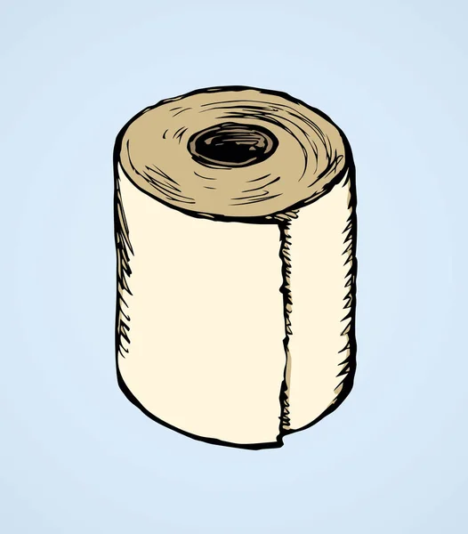 Wc-papier. Vector tekening — Stockvector