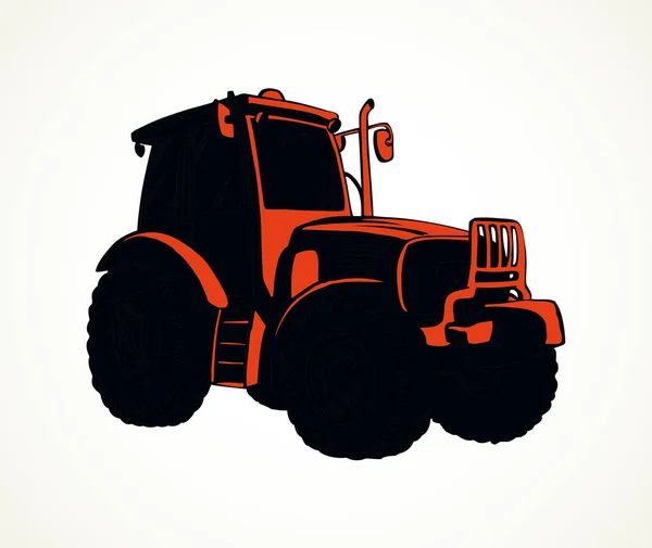 Tractor. Dibujo vectorial — Archivo Imágenes Vectoriales