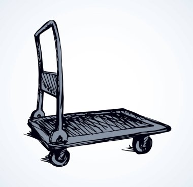 Ambar arabası. Vektör çizimi