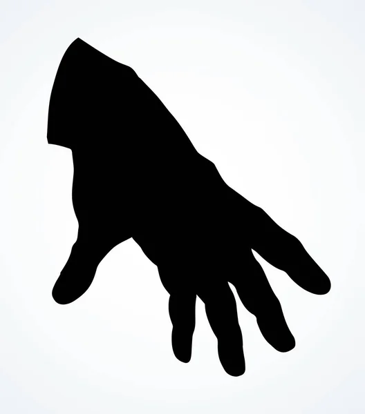 A hand is extended to take. Vector drawing — ストックベクタ