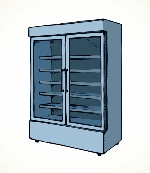Congelador para almacenar. Dibujo vectorial — Archivo Imágenes Vectoriales