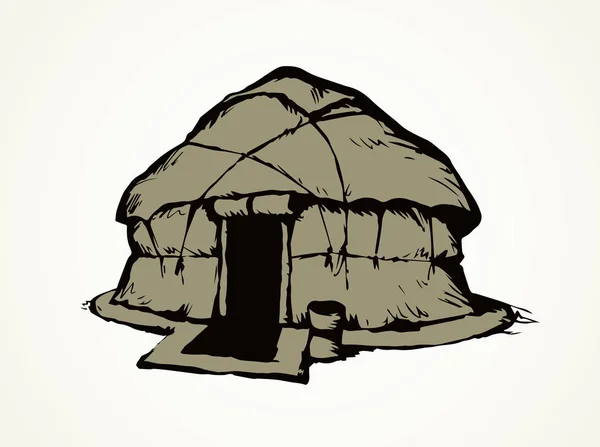Yurt. Vector drawing — Stock Vector