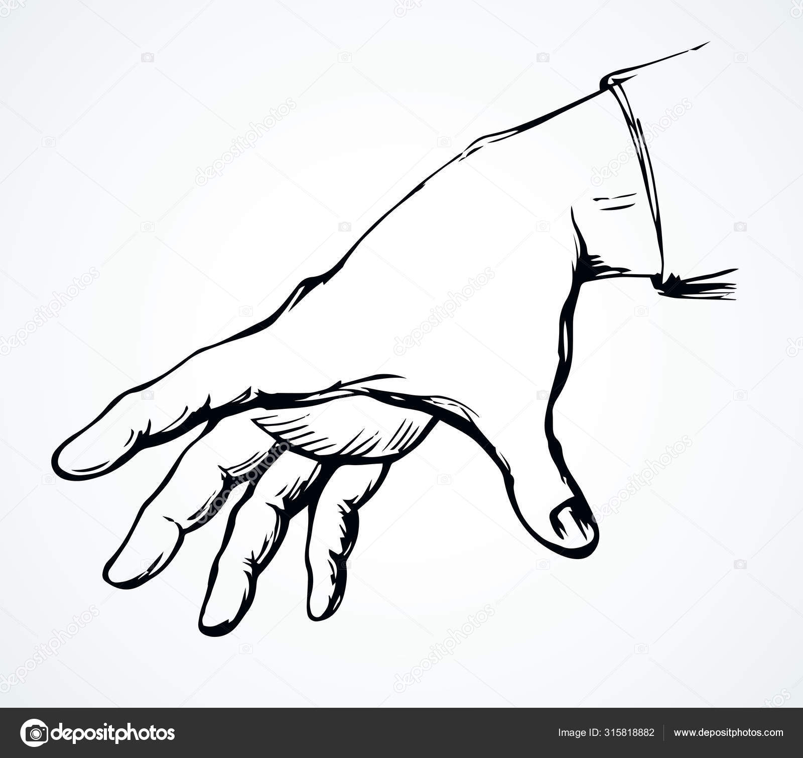 Vettoriale stockUna mano è tesa a prendere. Disegno vettoriale di ©Marinka  #315818882, image size:1600x1509