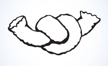 Makro görünümü kapat eski kaba yelken ipliği şerit süsleme ögesi seti. Beyaz kağıt metin alanı. Taslak siyah el çizimi düzeltme bağlantısı nesne dekorasyon amblemi tasarımını bağlar. Retro sanat karalama çizim biçimi