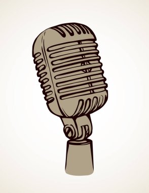 Beyaz arka planda modern pop caz grubu logosu. El yazısıyla çizilen siyah mürekkep, antik sanatsal karikatür karikatür grafik kalemle amblem çizimi. Metin için alanı olan yakın görünüm
