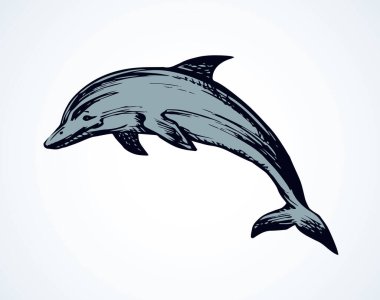 Işıklı arka planda eğlenceli neşe saçan deniz canavarları. Koyu renk mürekkepli el çizimi, resim retro eskiz karalama stili kalemle çizilmiş komik piktogram logotype amblemi. Kağıt üzerine yazı için. Yan görünüm