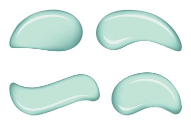 Kıvrımlı, açık renkli akuamarin, beyaz arka fona diş minesi boyası serpiştirilmiş. Pürüzsüz parlak parlak Tiffany Cyan numune dizayn yüzeyi. Sanatsal ıslak sabun sembolü. Metin için makro görünüm alanını kapat