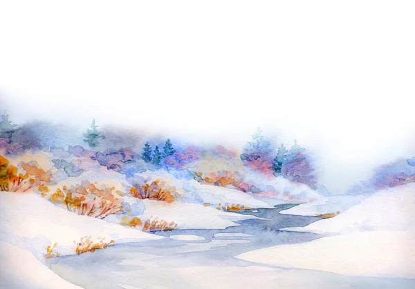 Leuchtend Handgezeichnete Aquarellfarben Skizzieren Das Kunstwerk Auf Hellem Papierkarton Ruhige — Stockfoto