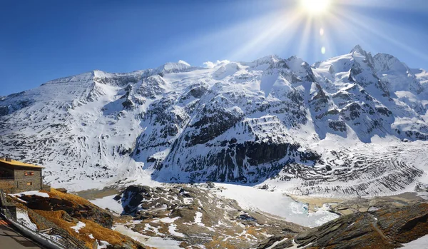 Piękny Wielki Północny Alpen Podróż Mountainside Vista Panorama Plateau Lekkie — Zdjęcie stockowe