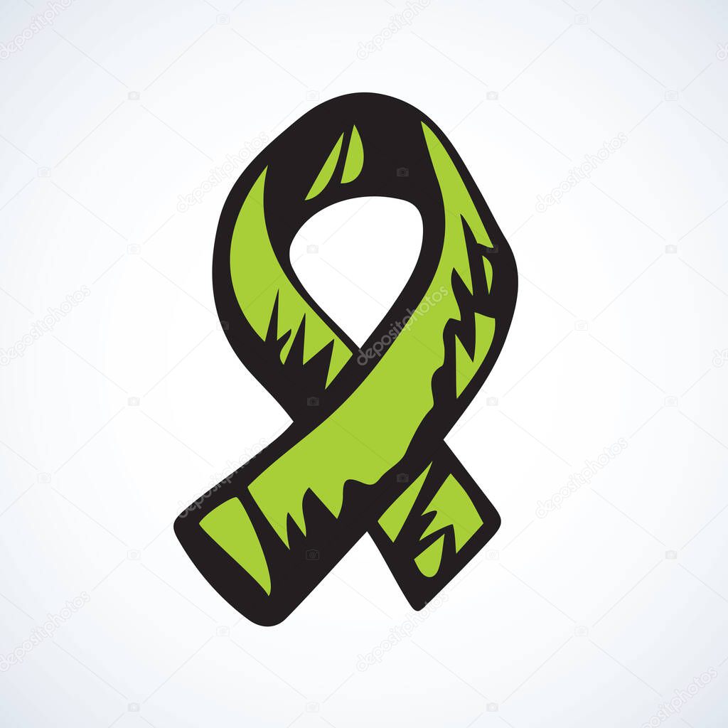 Logo of  Achalasia, immune, Aka, non-Hodgkin lymphoma, duchenne dystrophy, kidney, injury, lymph, gastroparesis, Lyme disorder, ecology. Abstract line issue concept. Hand drawn doodle graphic emblem