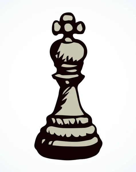 Detailní Královská Koruna Pořadí Šachovnici Papírové Pozadí Textového Prostoru Tmavá — Stockový vektor