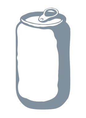 Tincan pepsi bardağı kapağı, arka planda. Ana hatları siyah mürekkep çizilmiş çelik çubuk lezzetli koka logosu çizilmiş. Resim karalama retro tarzı kalemle etikette kağıt metin alanı üzerinde. Görüntüyü kapat