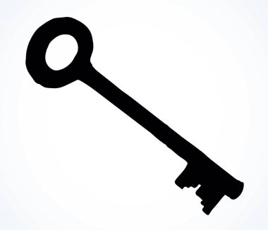 Kiralık taşınmaz anahtarlar için beyaz arka planda eski çelik anahtarlar. El yazısı, siyah mürekkep, oda nesnesi logoti. Eskimiş sanat karalama tarzı kalemle kağıda çizilmiş. Metin için alanı olan yakın görünüm