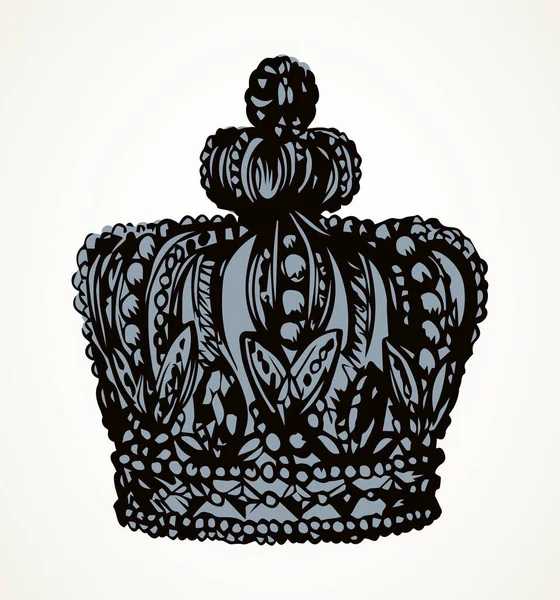 Закрыть Вид Классического Роскошного Богатства Дворянской Короной Шляпы Награды Белое — стоковый вектор