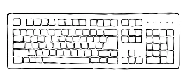 Prázdné Otevření Typu Lcd Macbook Bílém Pozadí Tabulky Osnova Inkoust — Stockový vektor