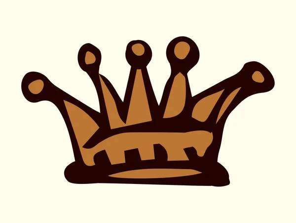 Выдержанный Классический Роскошь Богатства Благородные Корона Шляпа Награда Изолированы Белом — стоковый вектор