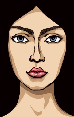 Ön manzara, açık pembe gülücük, makyaj arka planı. Freehand ana hatları siyah mürekkep el çizimi duyu unsuru simgesi simge işareti pictogram tasarımı baştan savma retro sanat karalama yazdırma biçimi kağıt üzerine