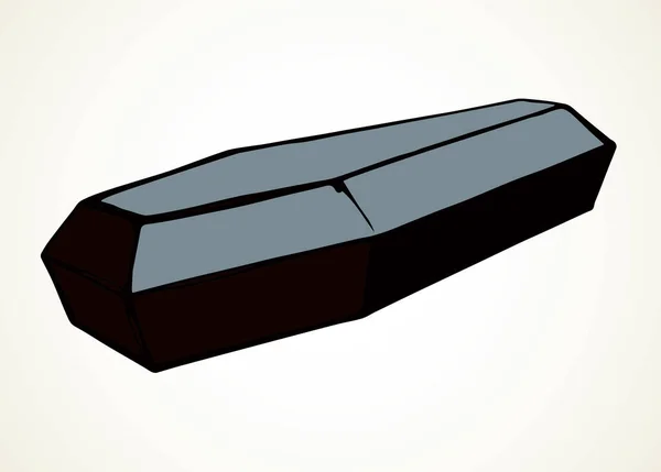 Primer Plano Vieja Morgue Cerrada Agradable Morir Caja Del Pecho — Vector de stock