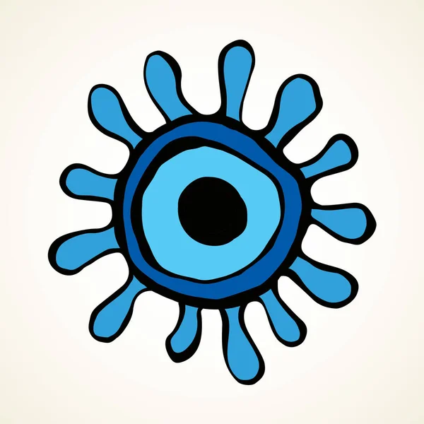 H1N1 Dna Cirkel Form Diagnos Inställt Element Disposition Närbild Blå — Stock vektor