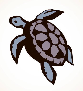 Şirin Hermanni karakter seti. Ana hatları siyah mürekkep çizilmiş Su Hayvanat Bahçesi ölçekli piktogram amblem tasarımı eğlenceli retro sanat karalama gravür baskı tarzı. Üst görünümü kapat beyaz kağıt metin arkaplanı