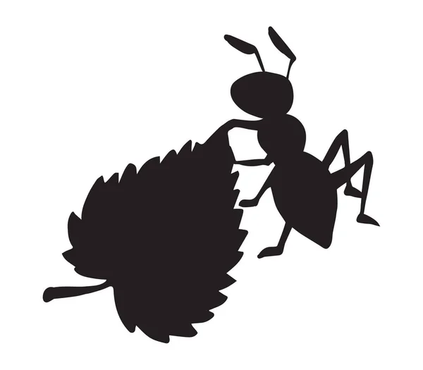 Velký Tmavý Pavouk Formicidae Strom Mraveniště Obrys Inkoust Pero Ručně — Stockový vektor