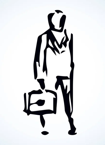 Ενηλίκων Απασχολημένος Διπλωμάτης Υπηρεσία Μέλος Κοστούμι Τύπος Avatar Λογότυπο Έννοια — Διανυσματικό Αρχείο