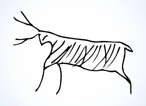 Vue Rapprochée Âge Rouge Tribu Africaine Courir Chèvre Figure Vie — Image vectorielle