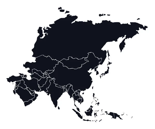 Distrito Euroasiático Islas Planean Forma Fondo Blanco Línea Freehand Tinta — Vector de stock