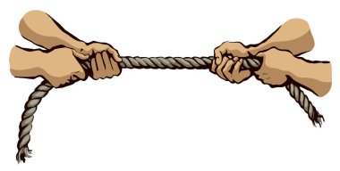 Hat eğlenceli güç ortağı beyaz metin alanında oyun kazanıyor. Parlak renk güçlü grup yaylı oyun fikri problem logo simgesi işareti çizimini retro sanat karikatür tarzında çizdi. Yakın görünüm